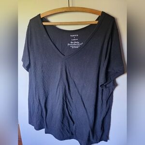 Torrid Black V-Neck Women's Top Super Soft!
